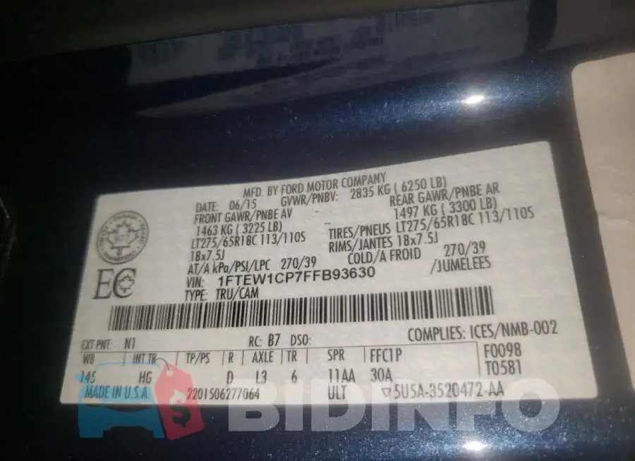 1FTEW1CP7FFB93630 Photo# 10