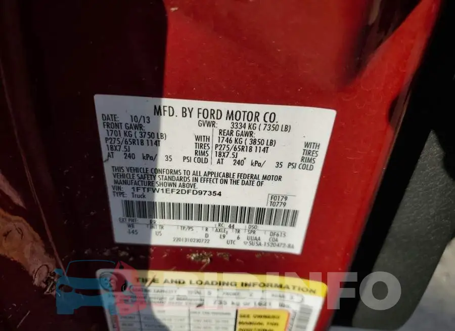 1FTFW1EF2DFD97354 Photo# 10