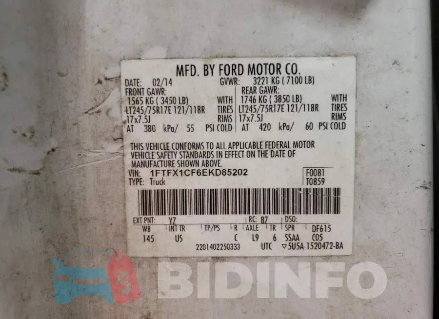 1FTFX1CF6EKD85202 Photo# 10