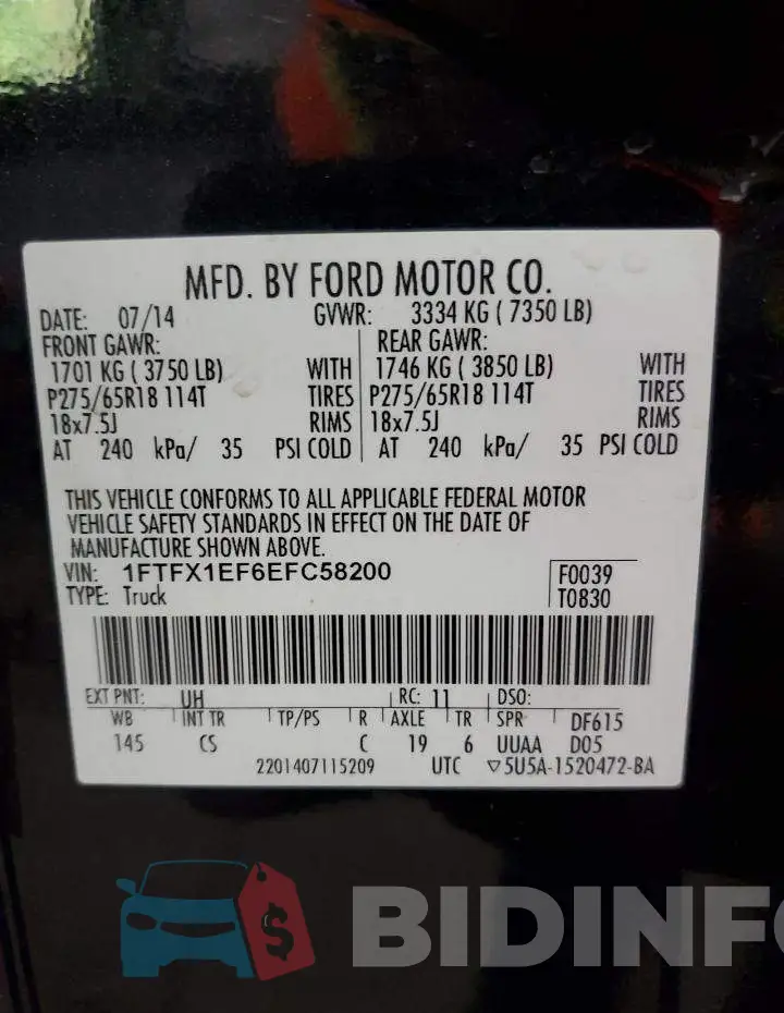 1FTFX1EF6EFC58200 Photo# 10