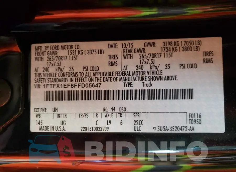 1FTFX1EF8FFD05647 Photo# 10