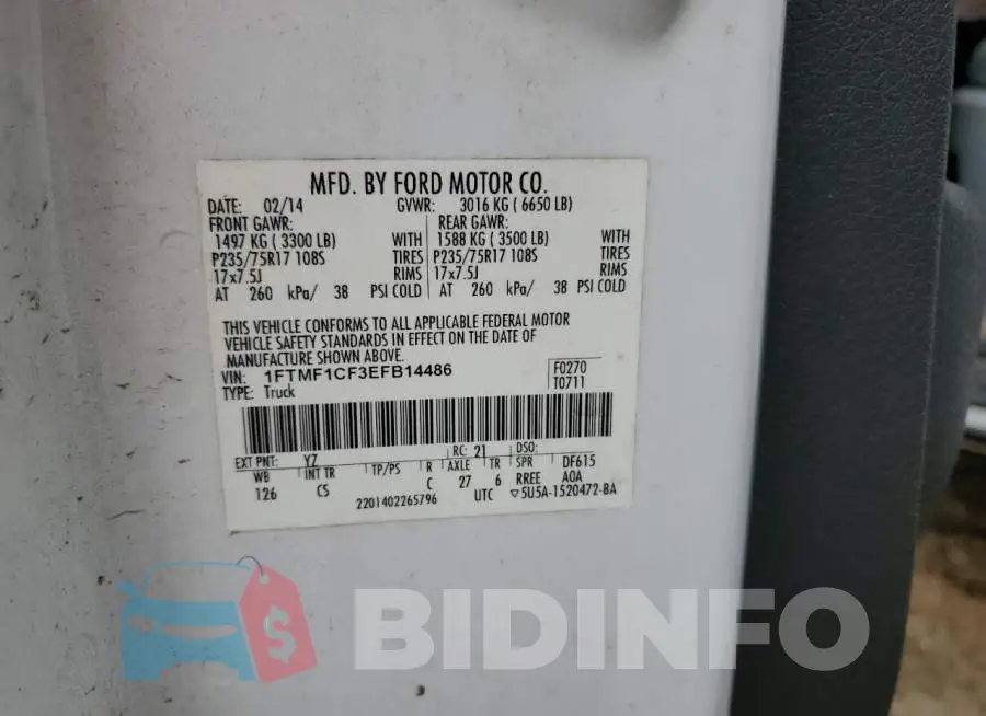 1FTMF1CF3EFB14486 Photo# 10