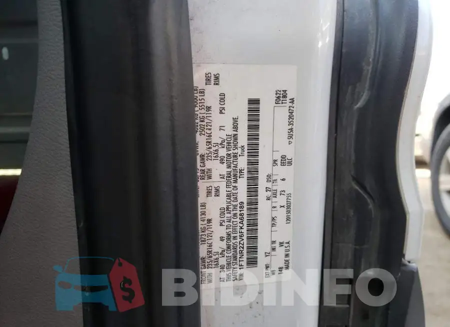 1FTNR2ZV6FKA68189 Photo# 10