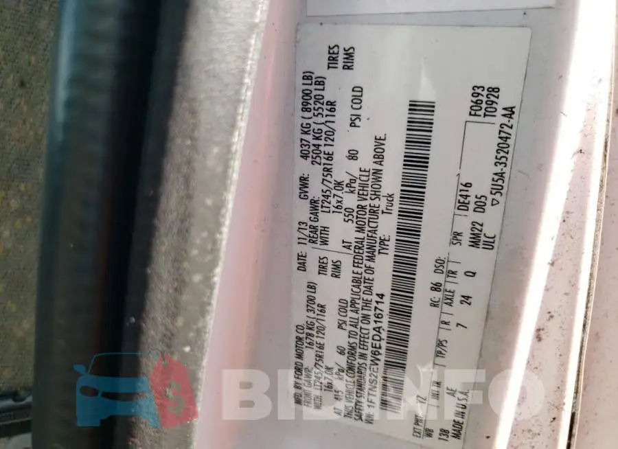 1FTNS2EW6EDA16714 Photo# 10