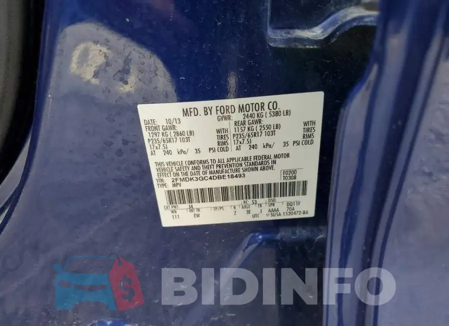 2FMDK3GC4DBE18493 Photo# 10