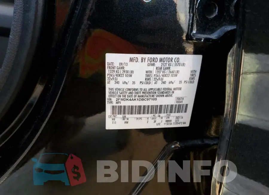 2FMDK4AK1DBC97105 Photo# 14
