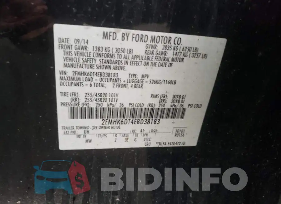 2FMHK6DT4EBD38183 Photo# 10