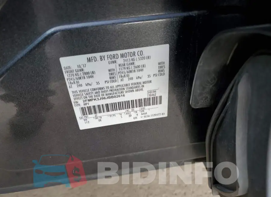 2FMPK3J96JBB02616 Photo# 13