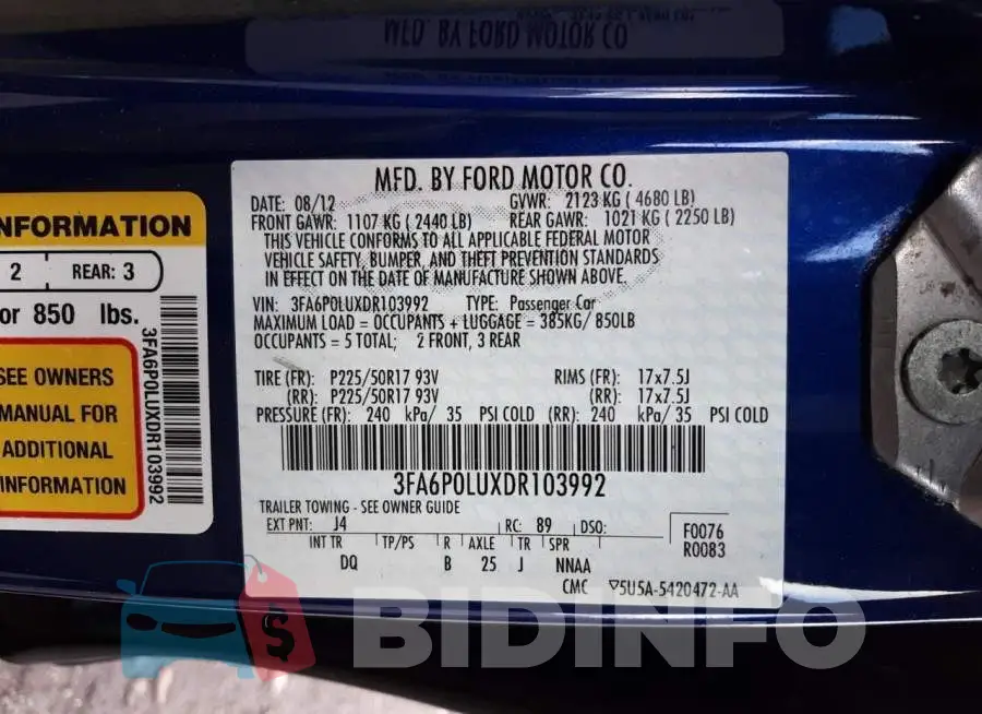 3FA6P0LUXDR103992 Photo# 12