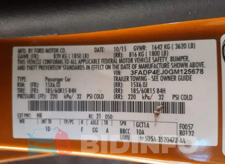 3FADP4EJ0GM125678 Photo# 10