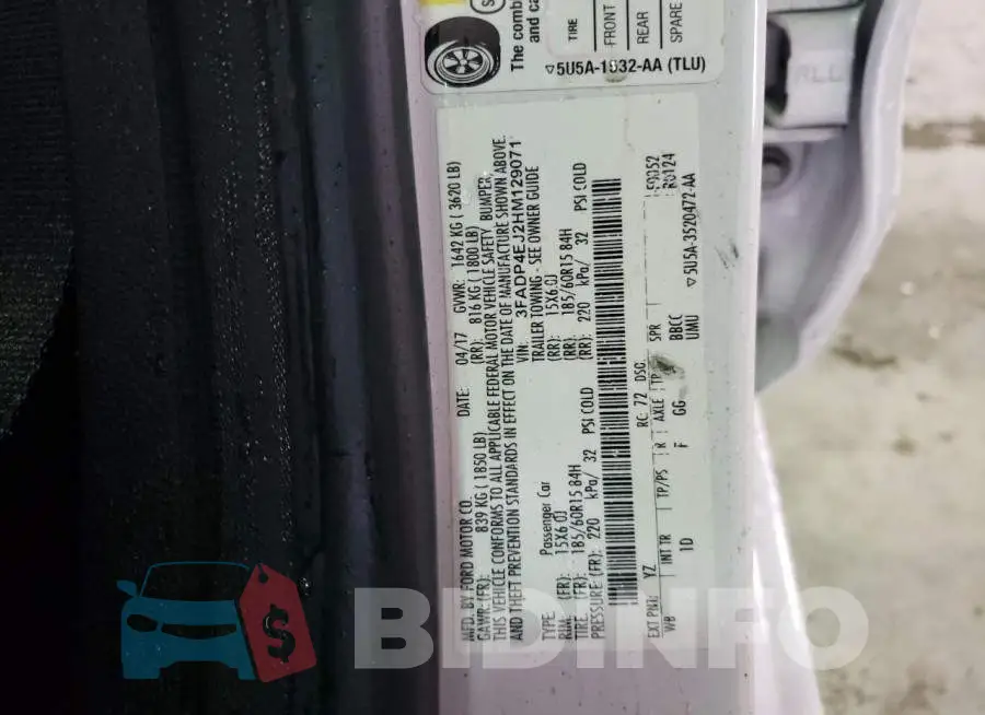 3FADP4EJ2HM129071 Photo# 10