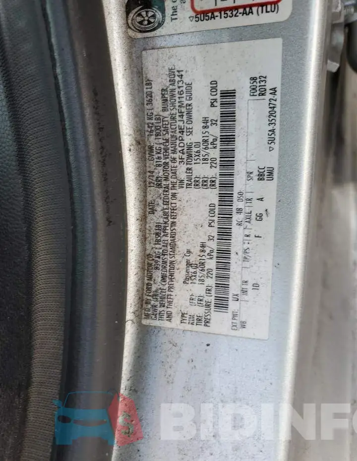 3FADP4EJ4FM161341 Photo# 10