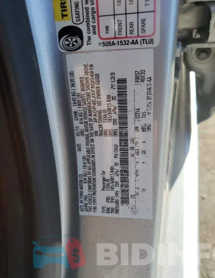 3FADP4EJXFM204919 Photo# 10