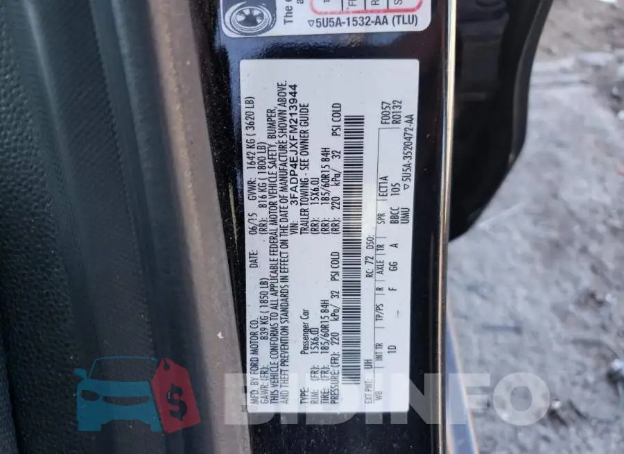3FADP4EJXFM213944 Photo# 10