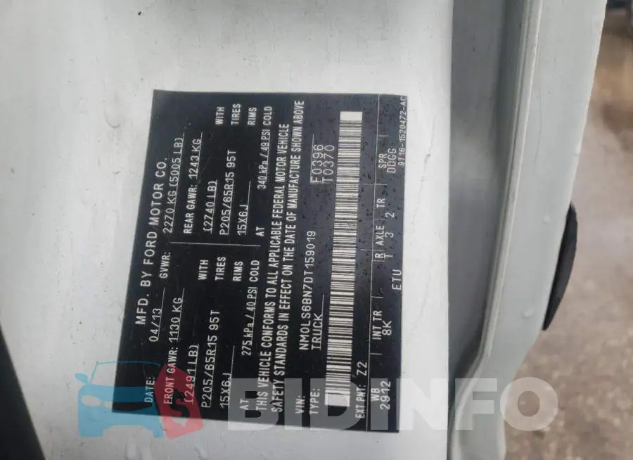 NM0LS6BN7DT159019 Photo# 10