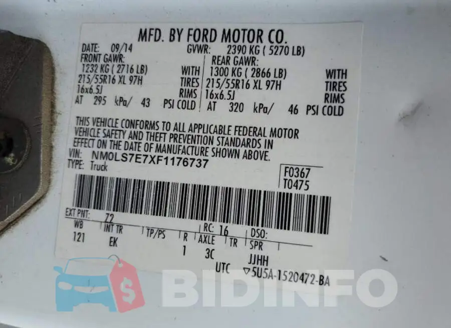 NM0LS7E7XF1176737 Photo# 10