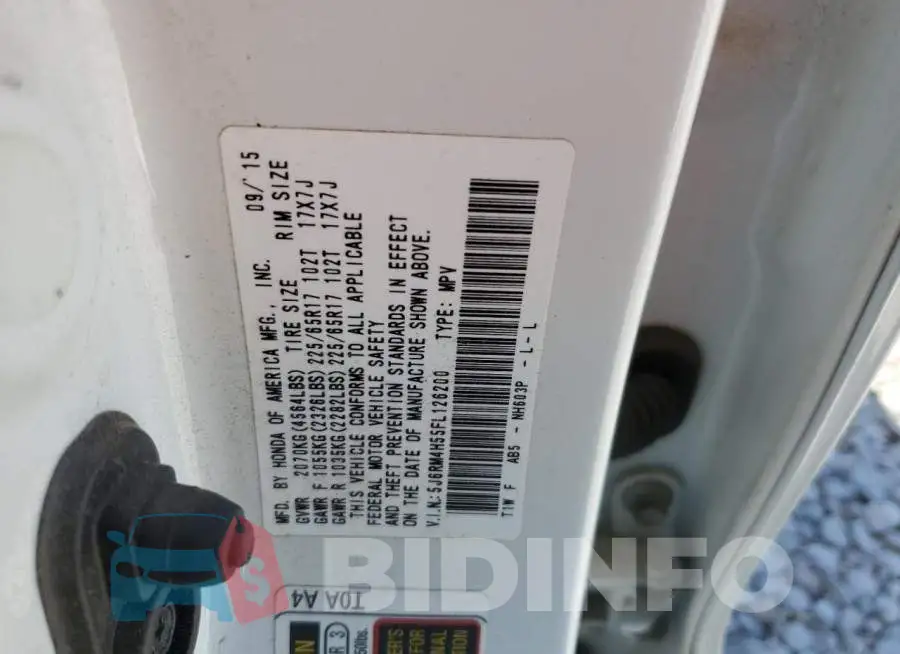 5J6RM4H55FL126200 Photo# 10