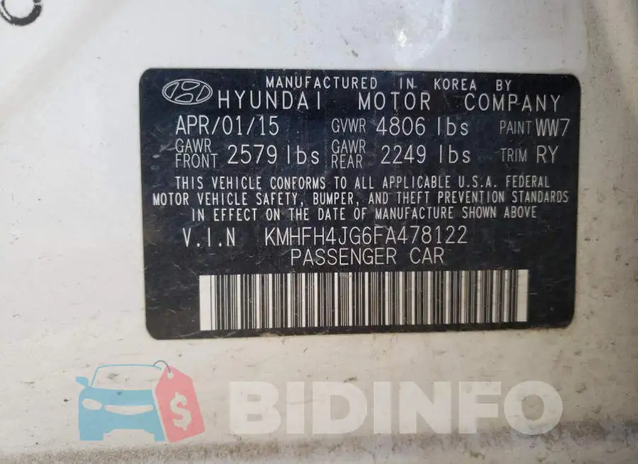 KMHFH4JG6FA478122 Photo# 13