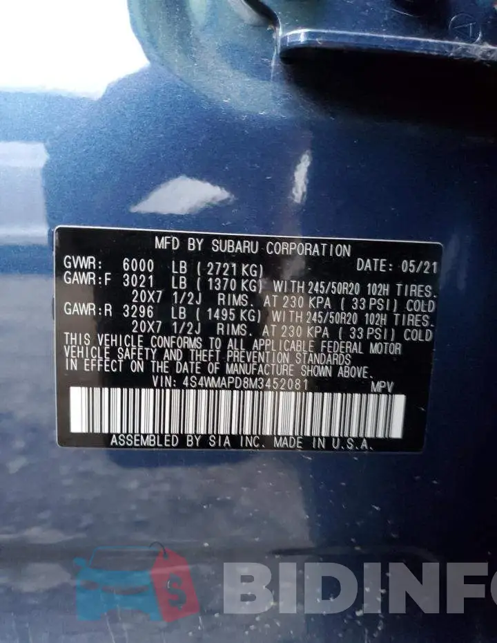 4S4WMAPD8M3452081 Photo# 14