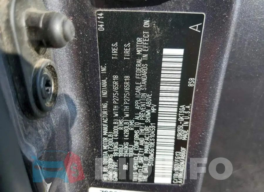 5TDBW5G19ES104591 Photo# 10