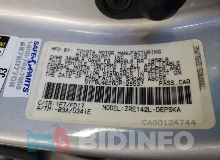 5YFBU4EE6DP128537 Photo# 12