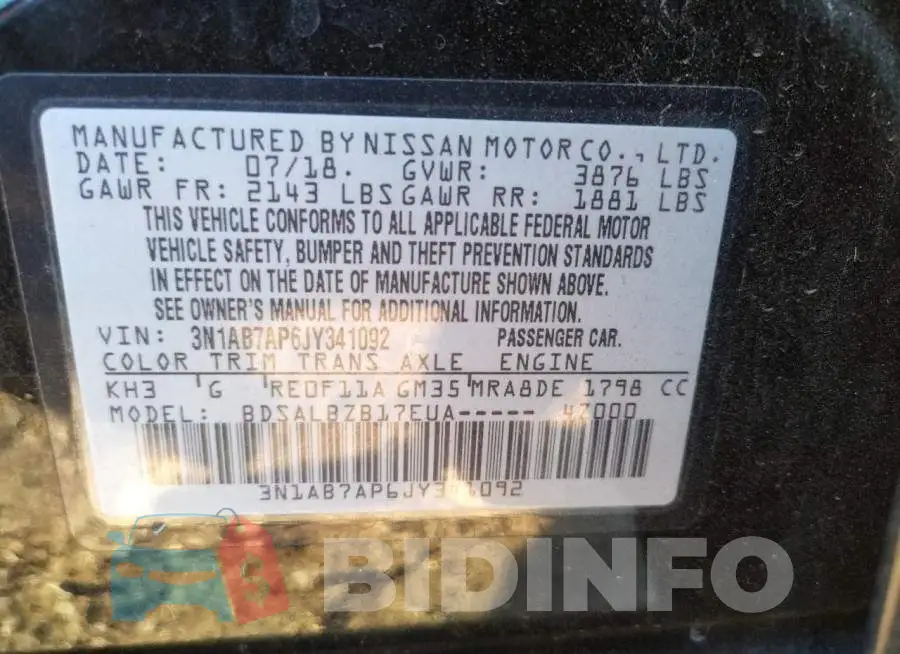3N1AB7AP6JY341092 Photo# 10