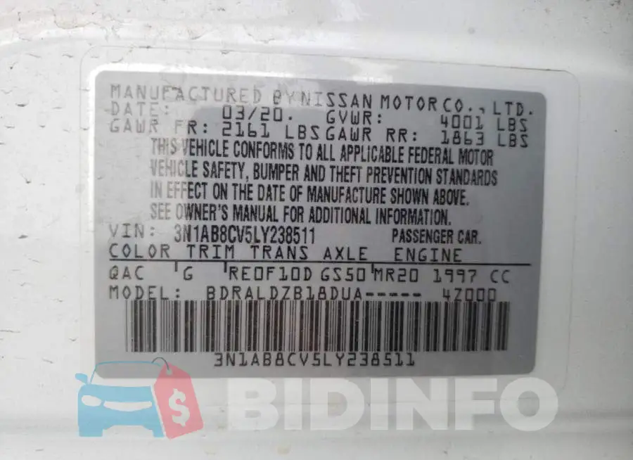 3N1AB8CV5LY238511 Photo# 10