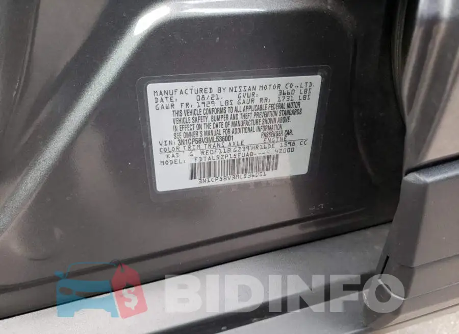 3N1CP5BV3ML536001 Photo# 10