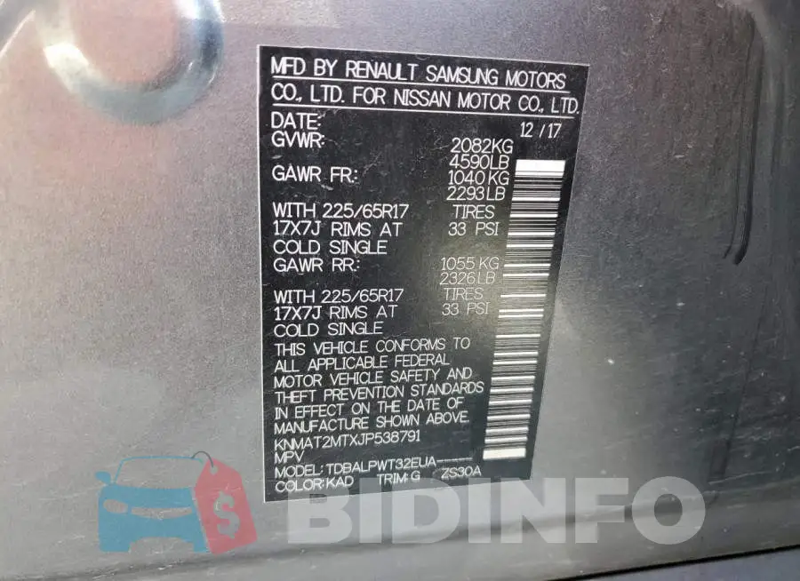 KNMAT2MTXJP538791 Photo# 10