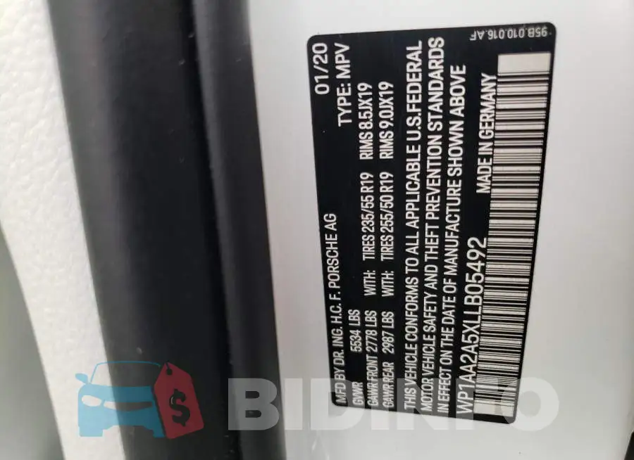 WP1AA2A5XLLB05492 Photo# 10