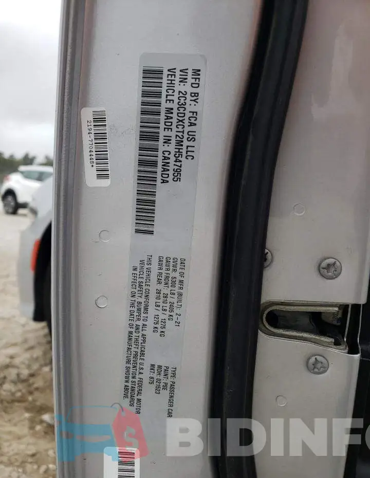 2C3CDXCT2MH547955 Photo# 10