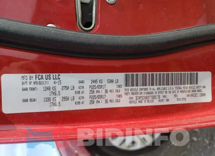 3C4PDCAB2FT695176 Photo# 10