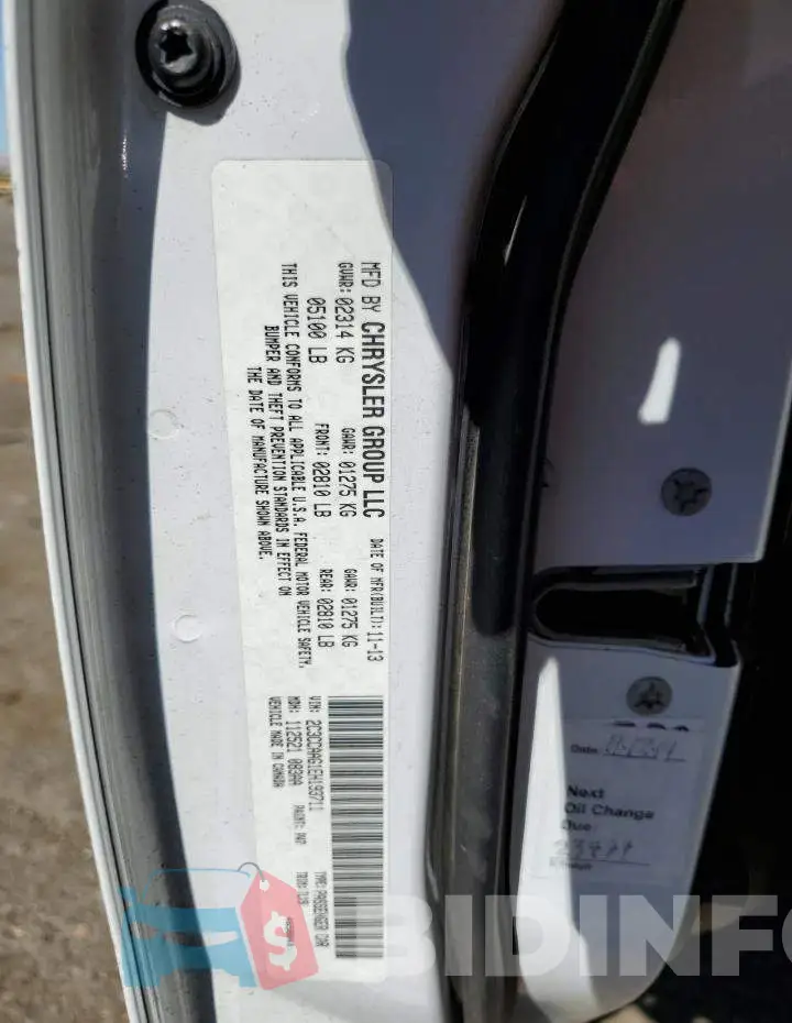2C3CCAAG1EH193711 Photo# 10