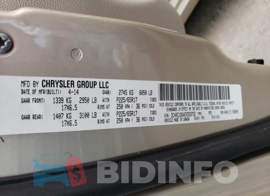 2C4RC1BG4ER359752 Photo# 10