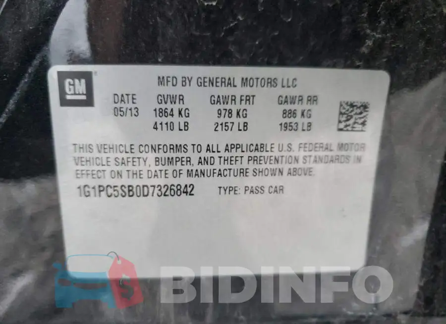 1G1PC5SB0D7326842 Photo# 12