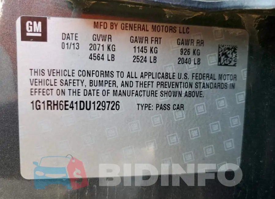 1G1RH6E41DU129726 Photo# 13