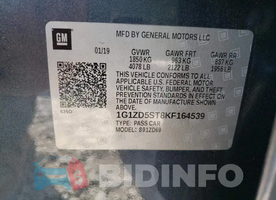 1G1ZD5ST8KF164539 Photo# 10