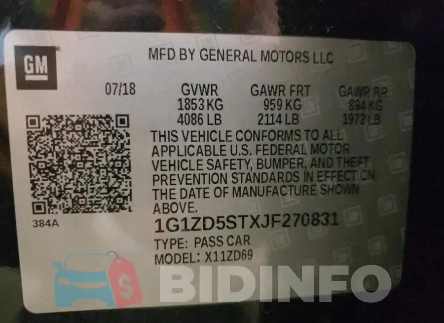 1G1ZD5STXJF270831 Photo# 10