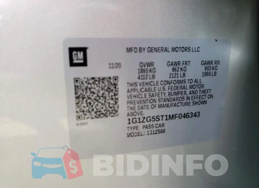 1G1ZG5ST1MF046343 Photo# 10