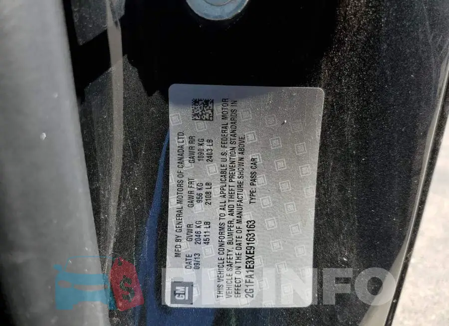 2G1FA1E3XE9163163 Photo# 10