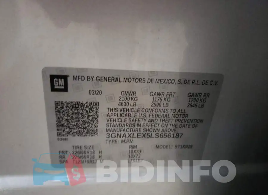 3GNAXLEX5LS656187 Photo# 10