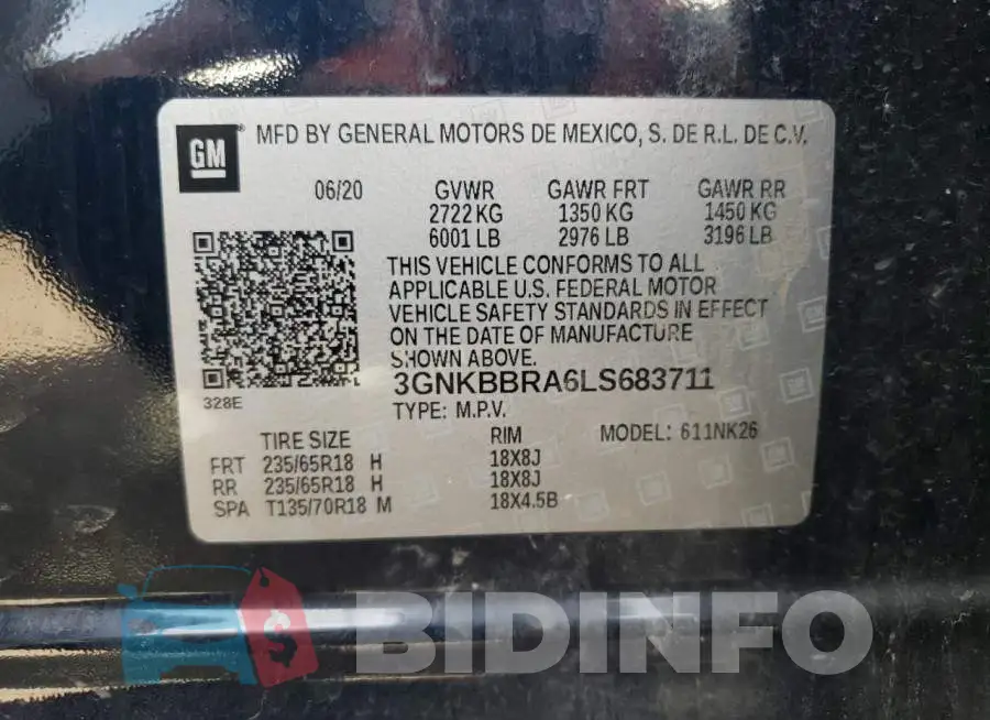 3GNKBBRA6LS683711 Photo# 10