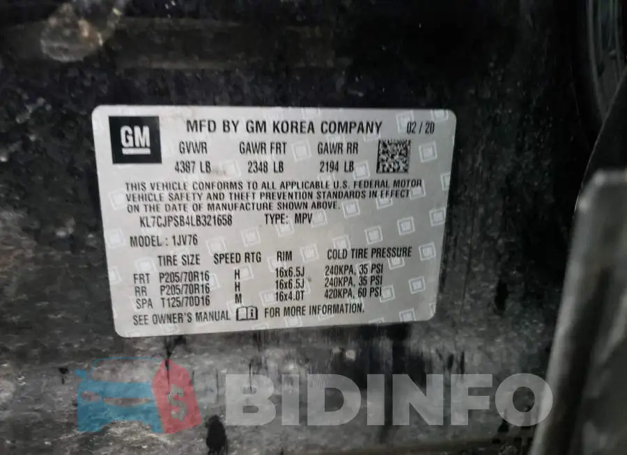 KL7CJPSB4LB321658 Photo# 14