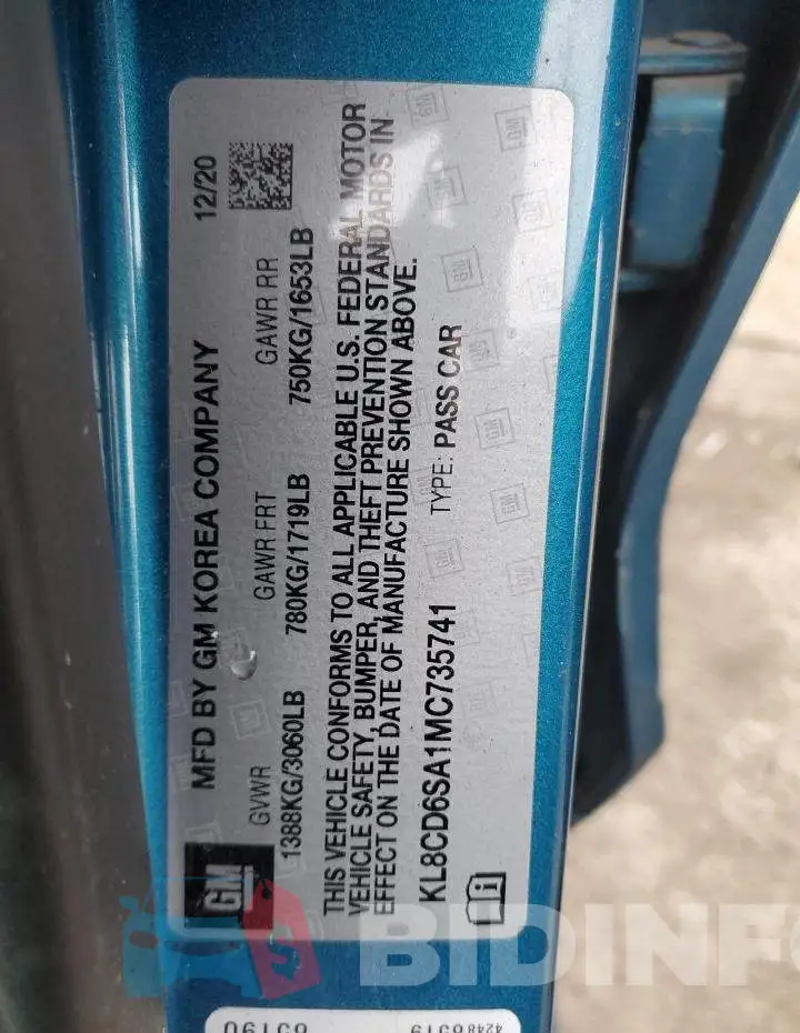 KL8CD6SA1MC735741 Photo# 12