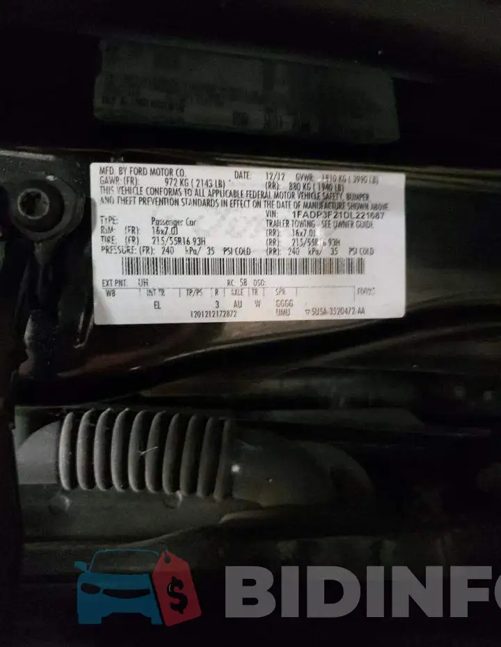 1FADP3F21DL221687 Photo# 12