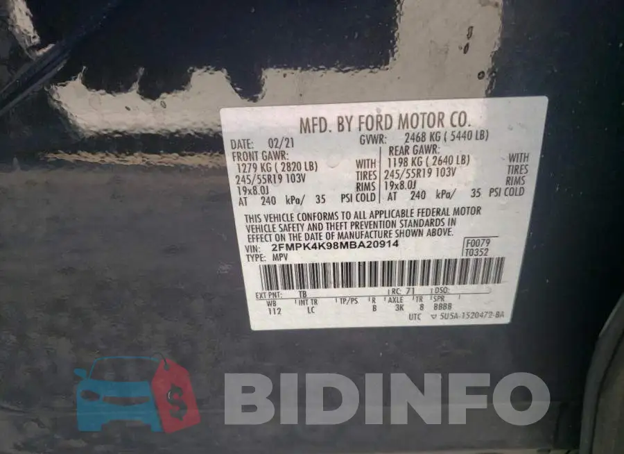 2FMPK4K98MBA20914 Photo# 10