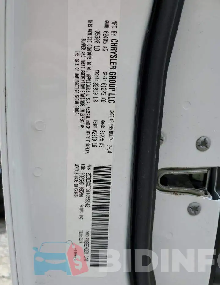 2C3CDXCT3EH259542 Photo# 10
