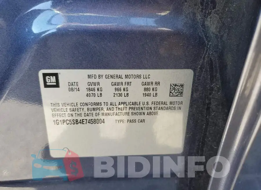 1G1PC5SB4E7458004 Photo# 12