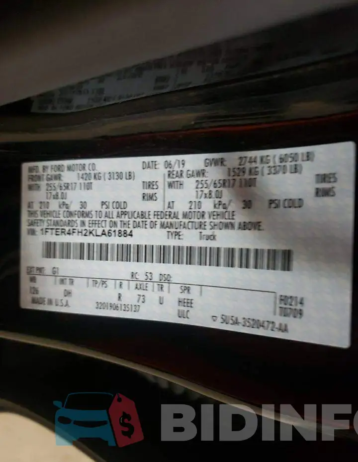 1FTER4FH2KLA61884 Photo# 10