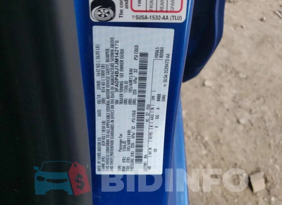 3FADP4BJ1JM142176 Photo# 10